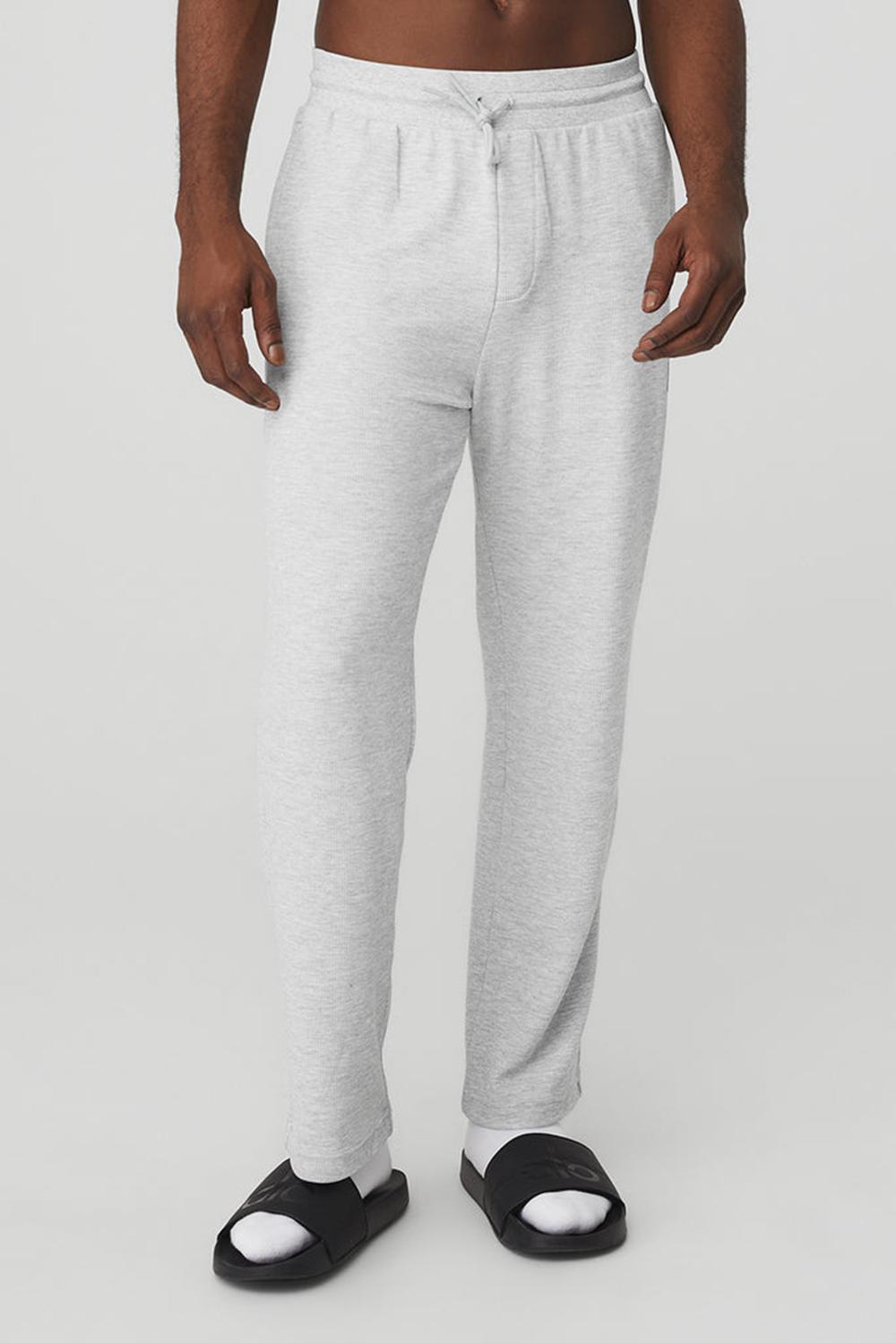 Pantalon Deportivo Alo Yoga Micro Waffle Fast Break Hombre Gris | Colombia  EMZR-81096