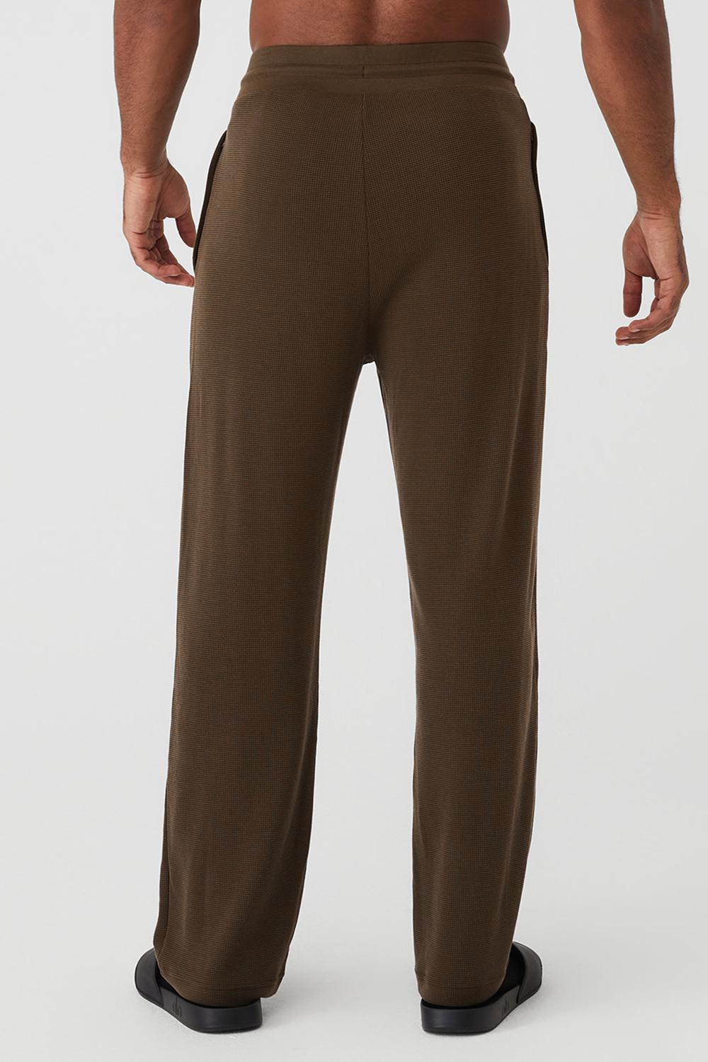 Pantalon Deportivo Alo Yoga Micro Waffle Fast Break Hombre Espresso | Colombia  DLIB-59061