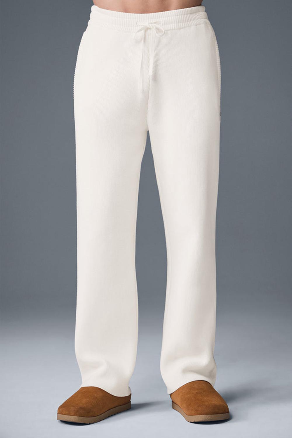 Pantalon Deportivo Alo Yoga Scholar Straight Leg Hombre Ivory | Colombia  UGVJ-90283