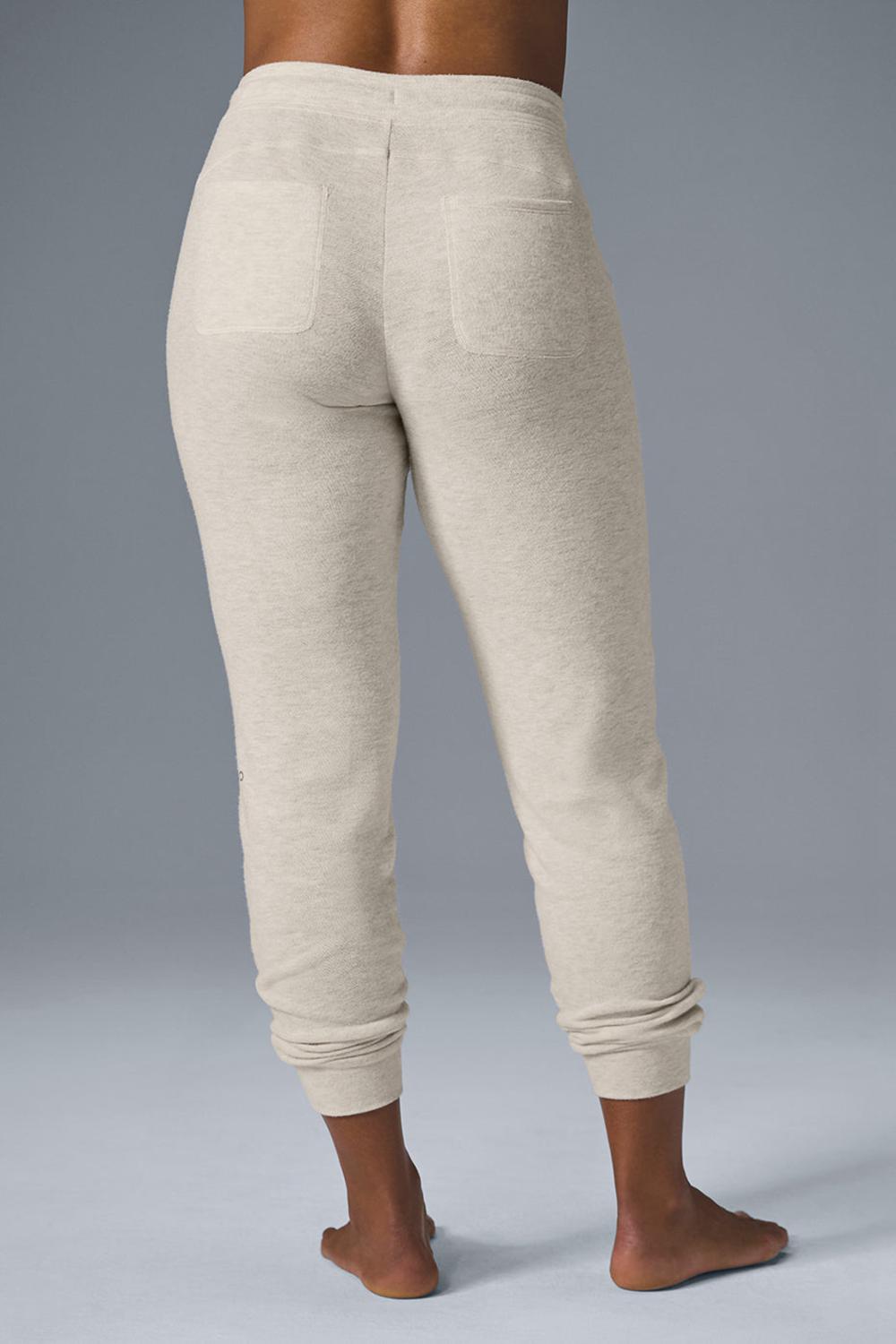 Pantalon Deportivo Alo Yoga Soho Mujer Oatmeal Heather | Colombia  IXLG-19824