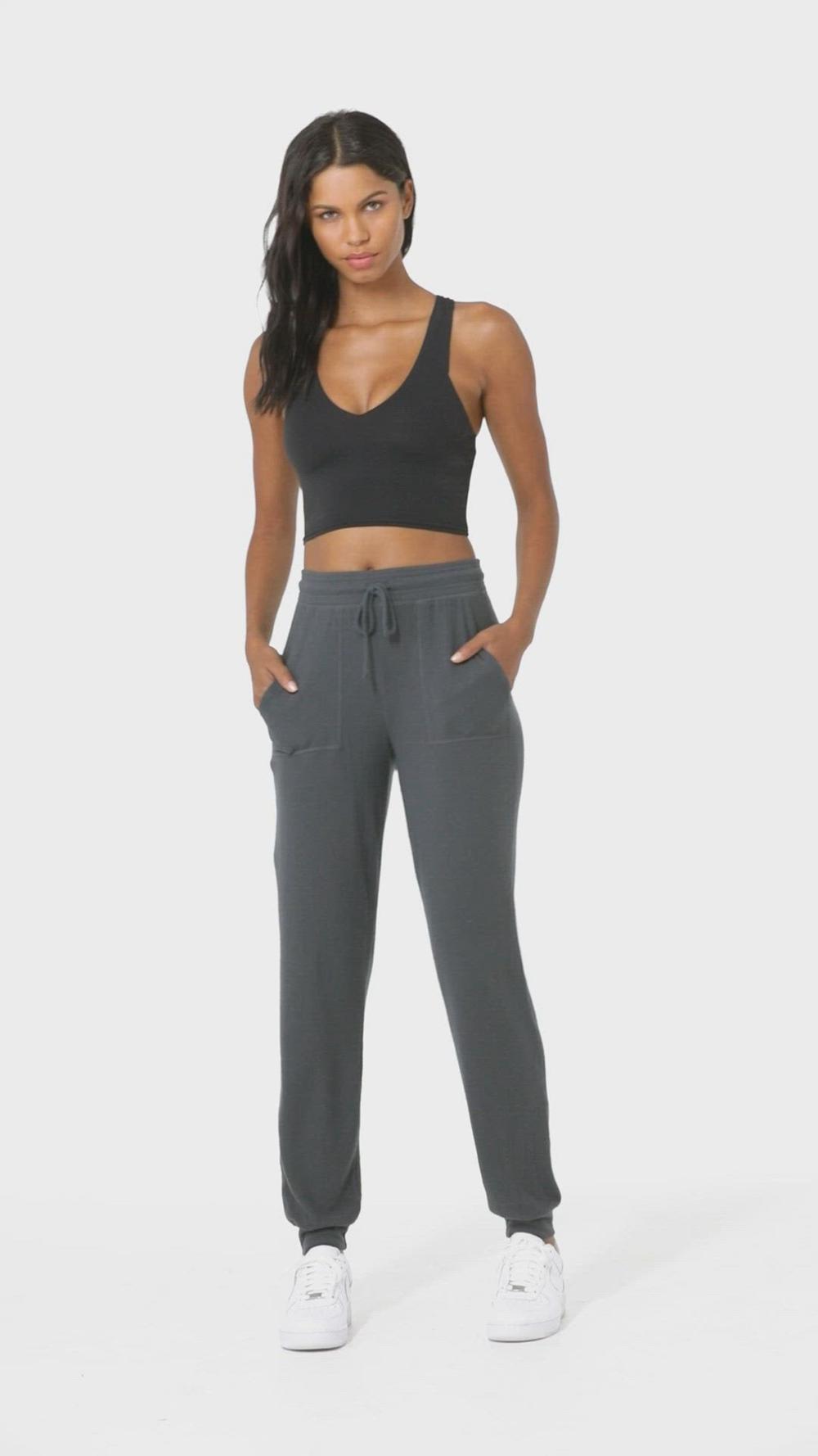 Pantalon Deportivo Alo Yoga Soho Mujer Oatmeal Heather | Colombia  IXLG-19824