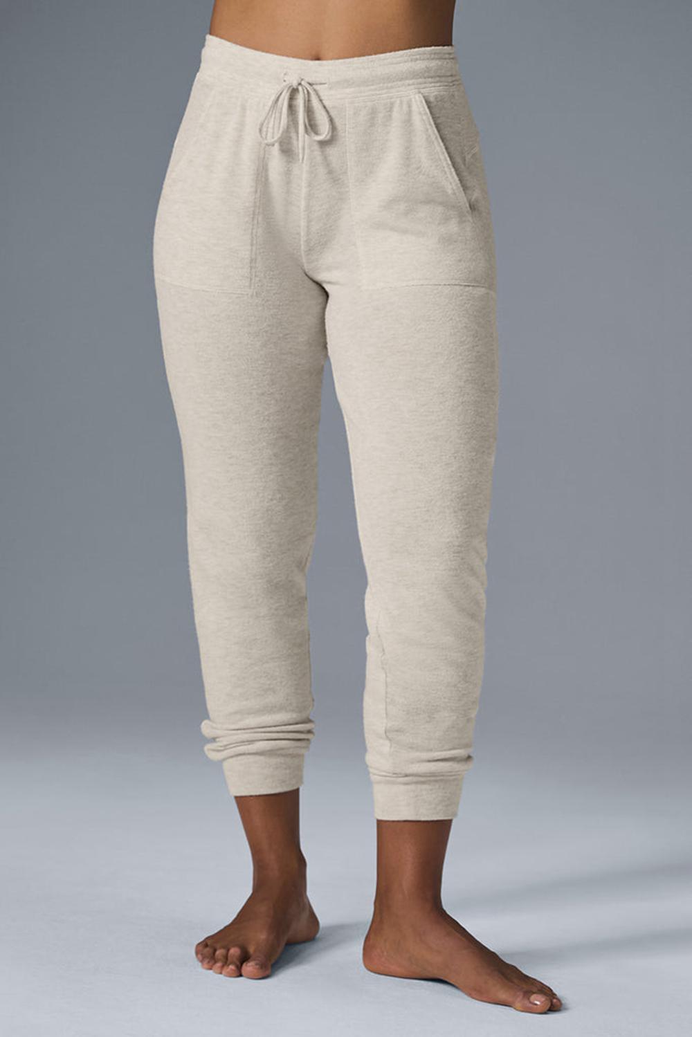 Pantalon Deportivo Alo Yoga Soho Mujer Oatmeal Heather | Colombia  IXLG-19824