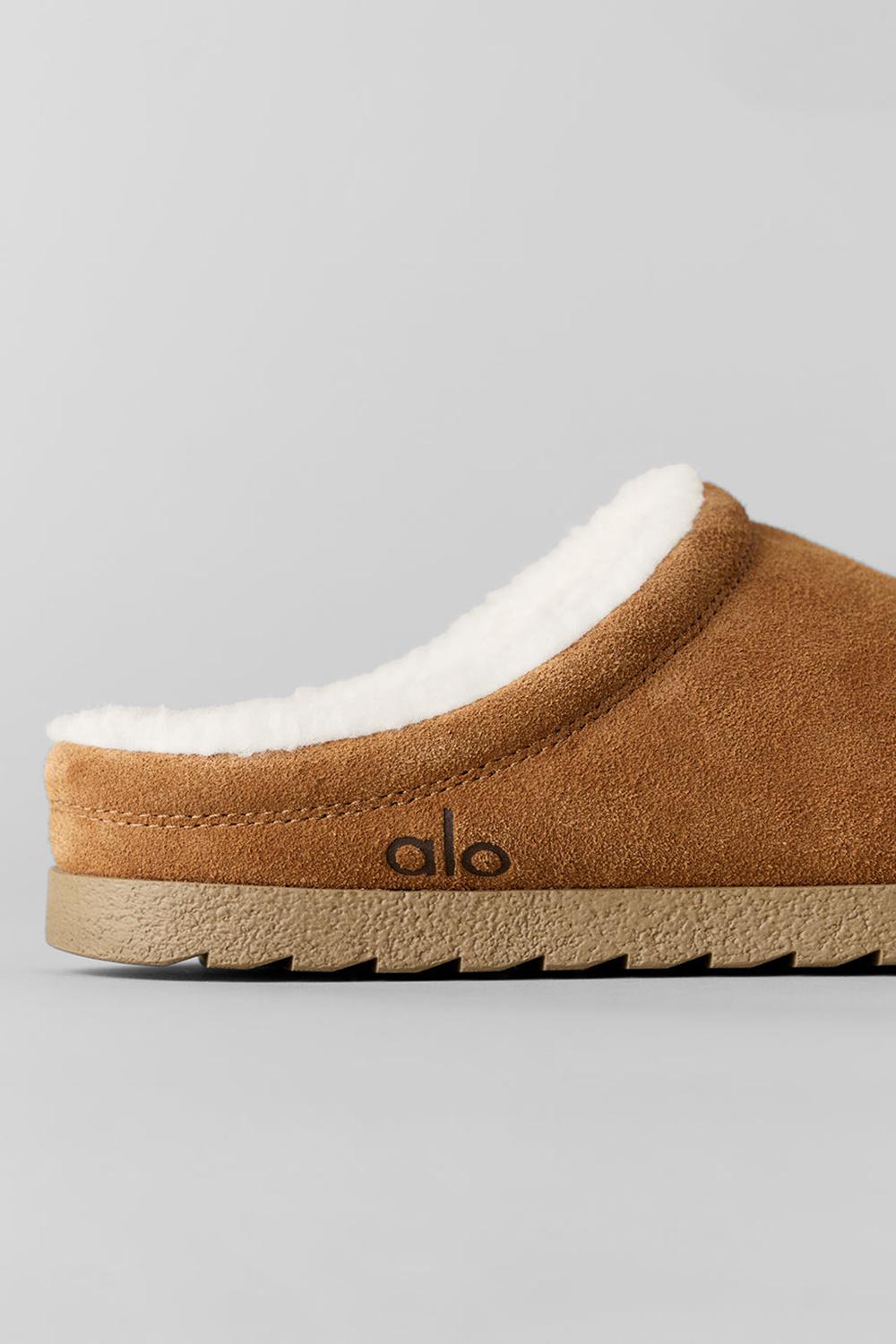 Pantuflas Alo Yoga Recovery Mujer Saddle / Ivory | Colombia  BUFT-09762
