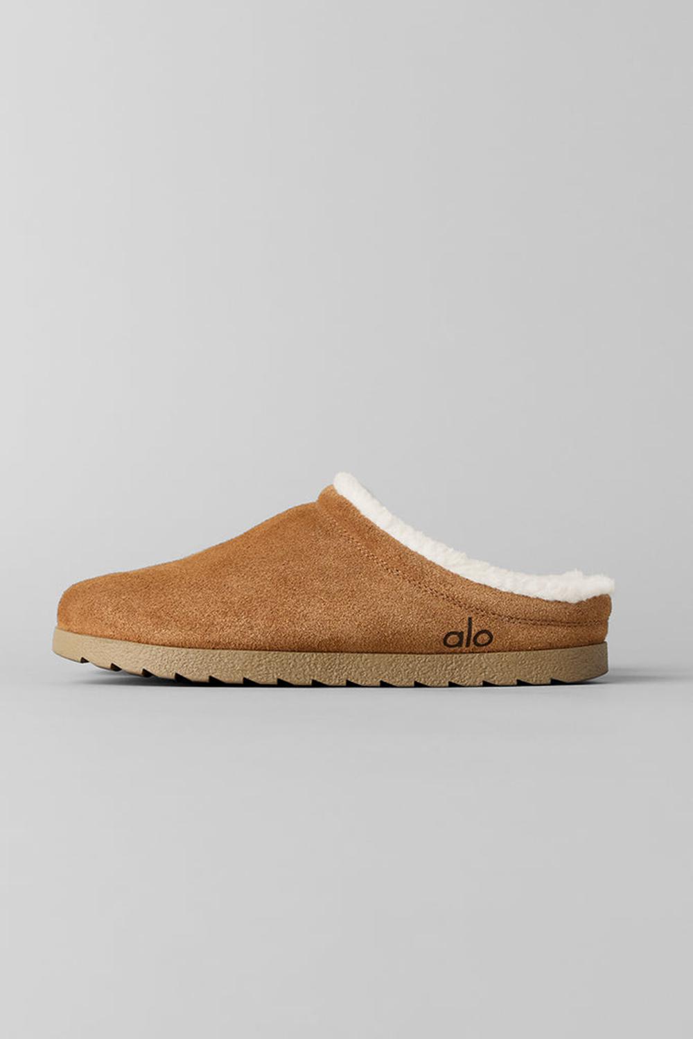 Pantuflas Alo Yoga Recovery Mujer Saddle / Ivory | Colombia  BUFT-09762