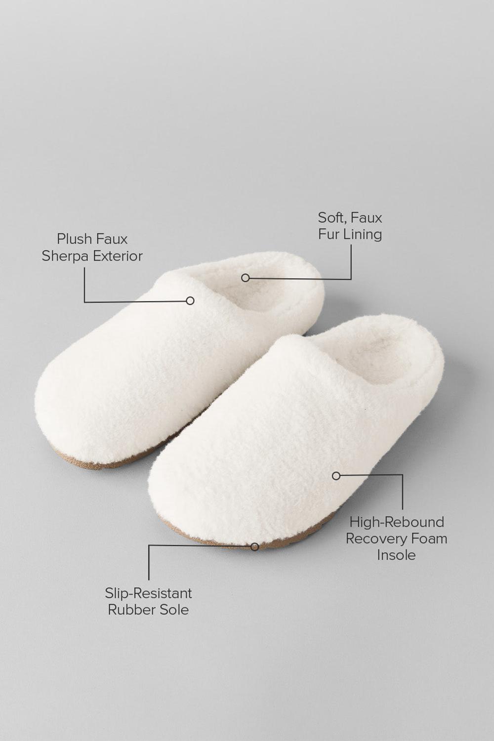 Pantuflas Alo Yoga Sherpa Recovery Hombre Ivory | Colombia  LGSN-49538