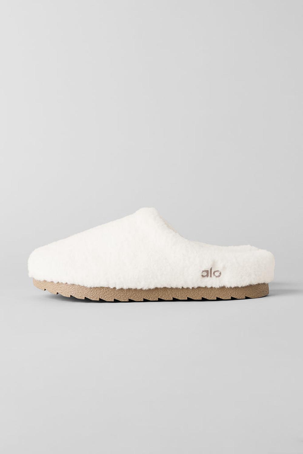 Pantuflas Alo Yoga Sherpa Recovery Hombre Ivory | Colombia  LGSN-49538