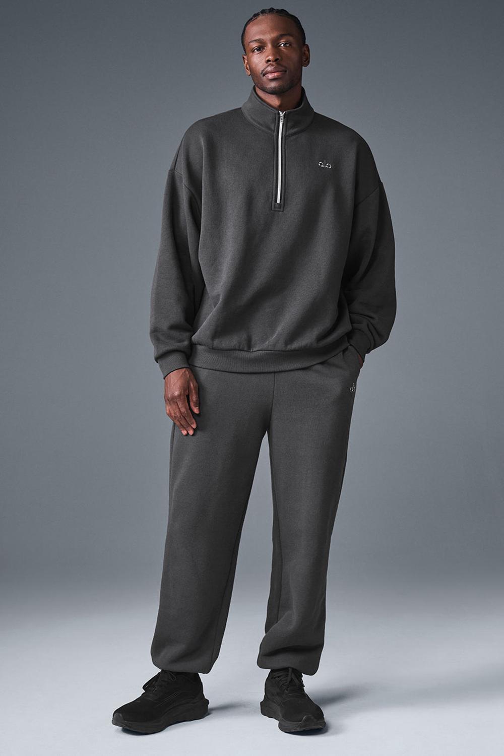 Pullover Alo Yoga Accolade 1/4 Zip Hombre Anthracite | Colombia  RYSQ-58642