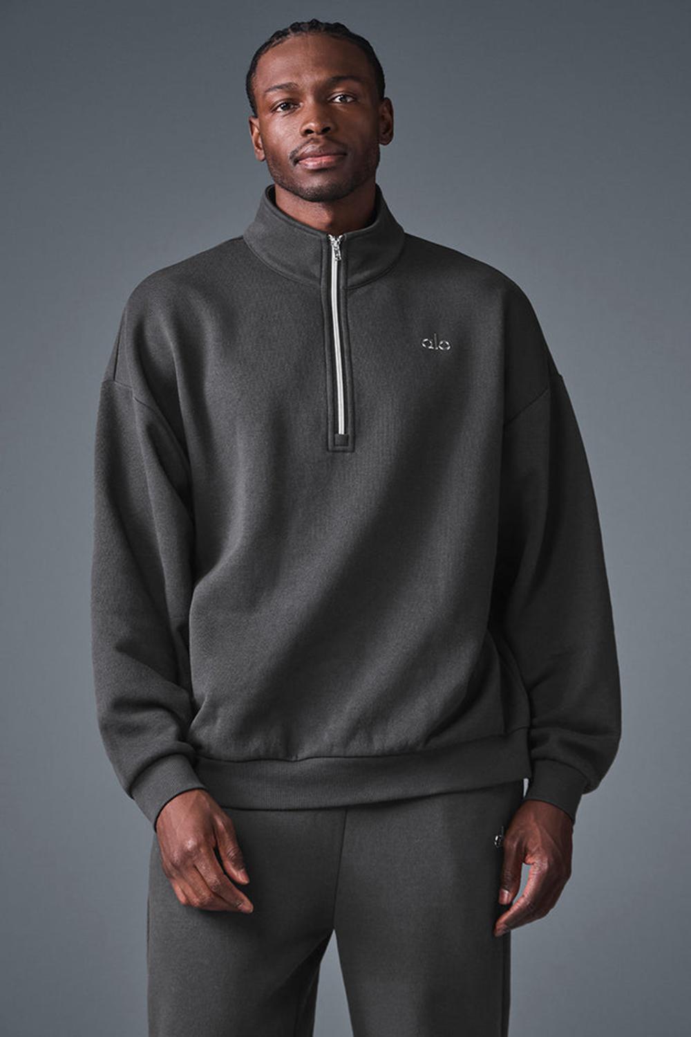 Pullover Alo Yoga Accolade 1/4 Zip Hombre Anthracite | Colombia  RYSQ-58642