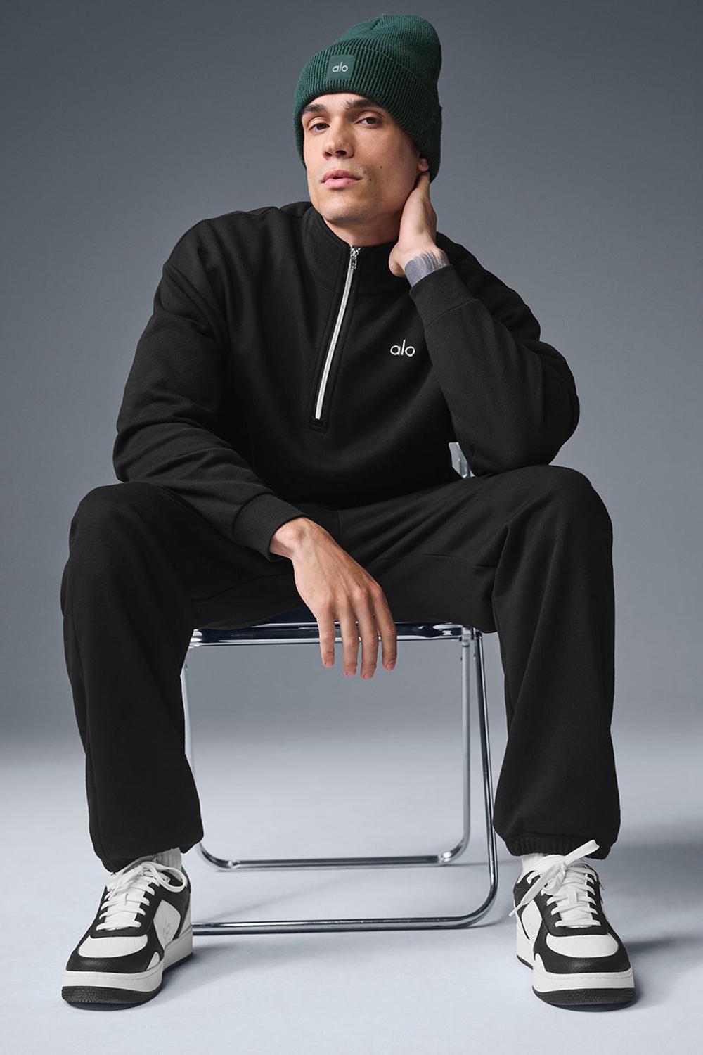 Pullover Alo Yoga Accolade 1/4 Zip Hombre Negras | Colombia  GKDJ-28375
