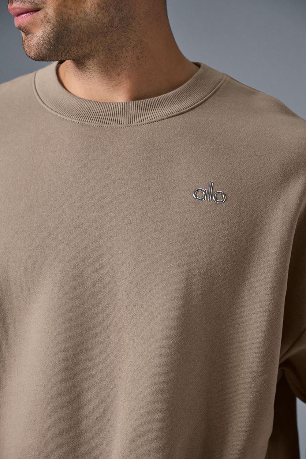 Pullover Alo Yoga Accolade Crew Neck Hombre Gravel | Colombia  BYMG-83475