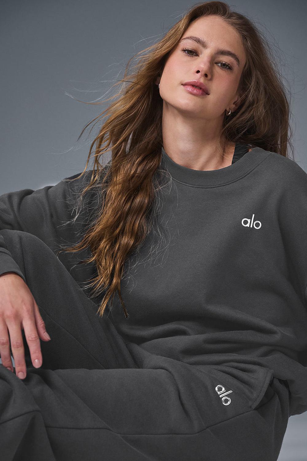 Pullover Alo Yoga Accolade Crew Neck Mujer Anthracite | Colombia  WRDY-69215