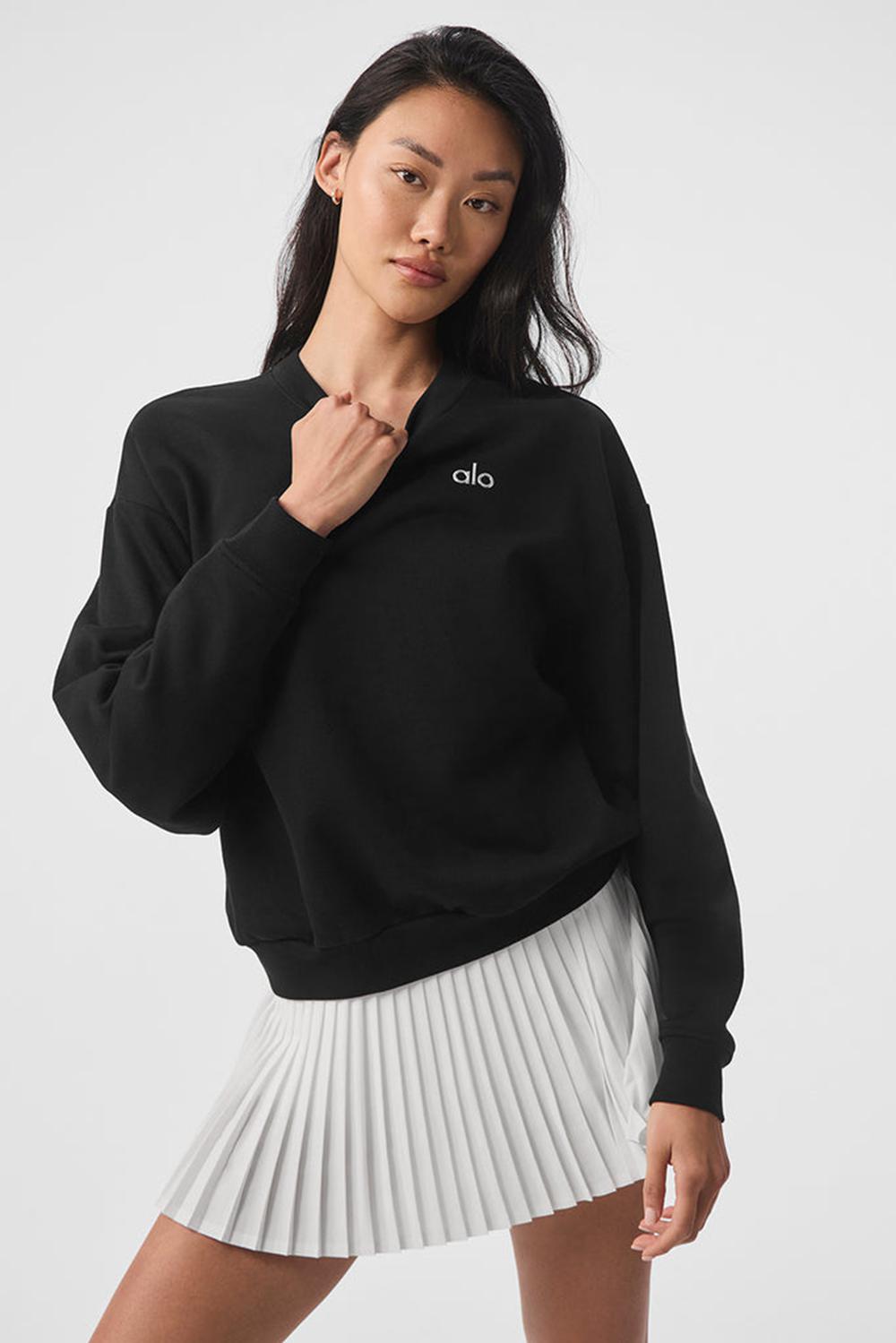 Pullover Alo Yoga Accolade Crew Neck Mujer Negras | Colombia  QKUN-05263