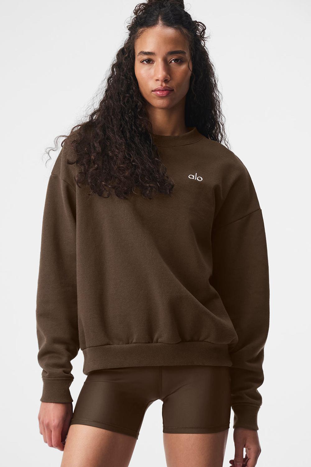 Pullover Alo Yoga Accolade Crew Neck Mujer Espresso | Colombia  APMY-23476