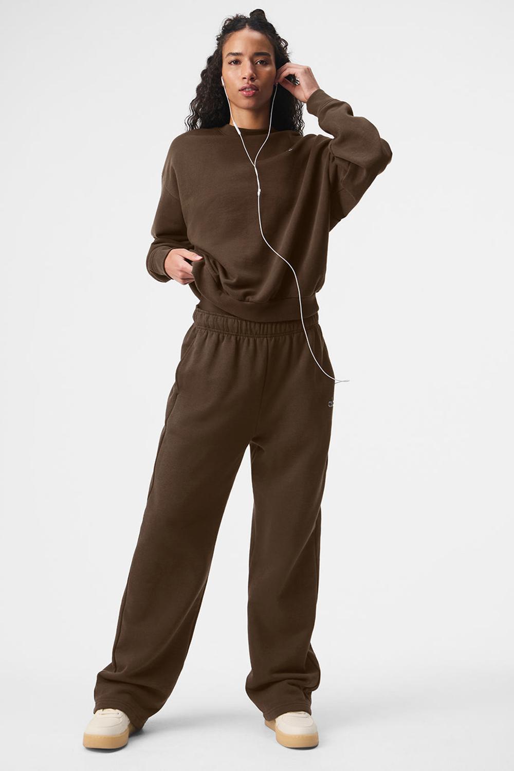 Pullover Alo Yoga Accolade Crew Neck Mujer Espresso | Colombia  APMY-23476