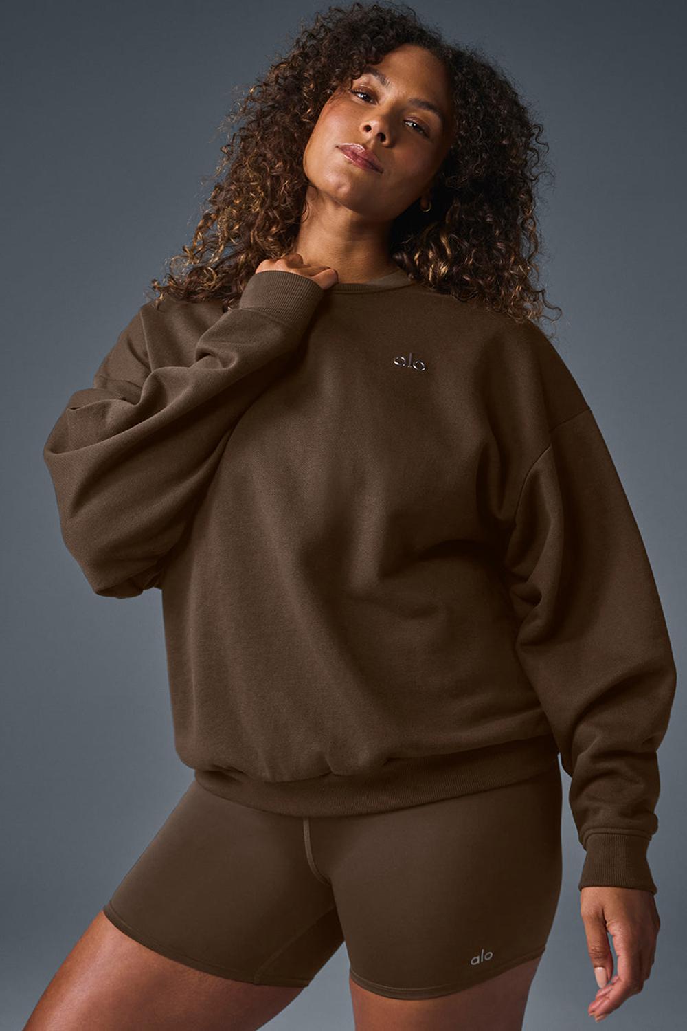 Pullover Alo Yoga Accolade Crew Neck Mujer Espresso | Colombia  APMY-23476