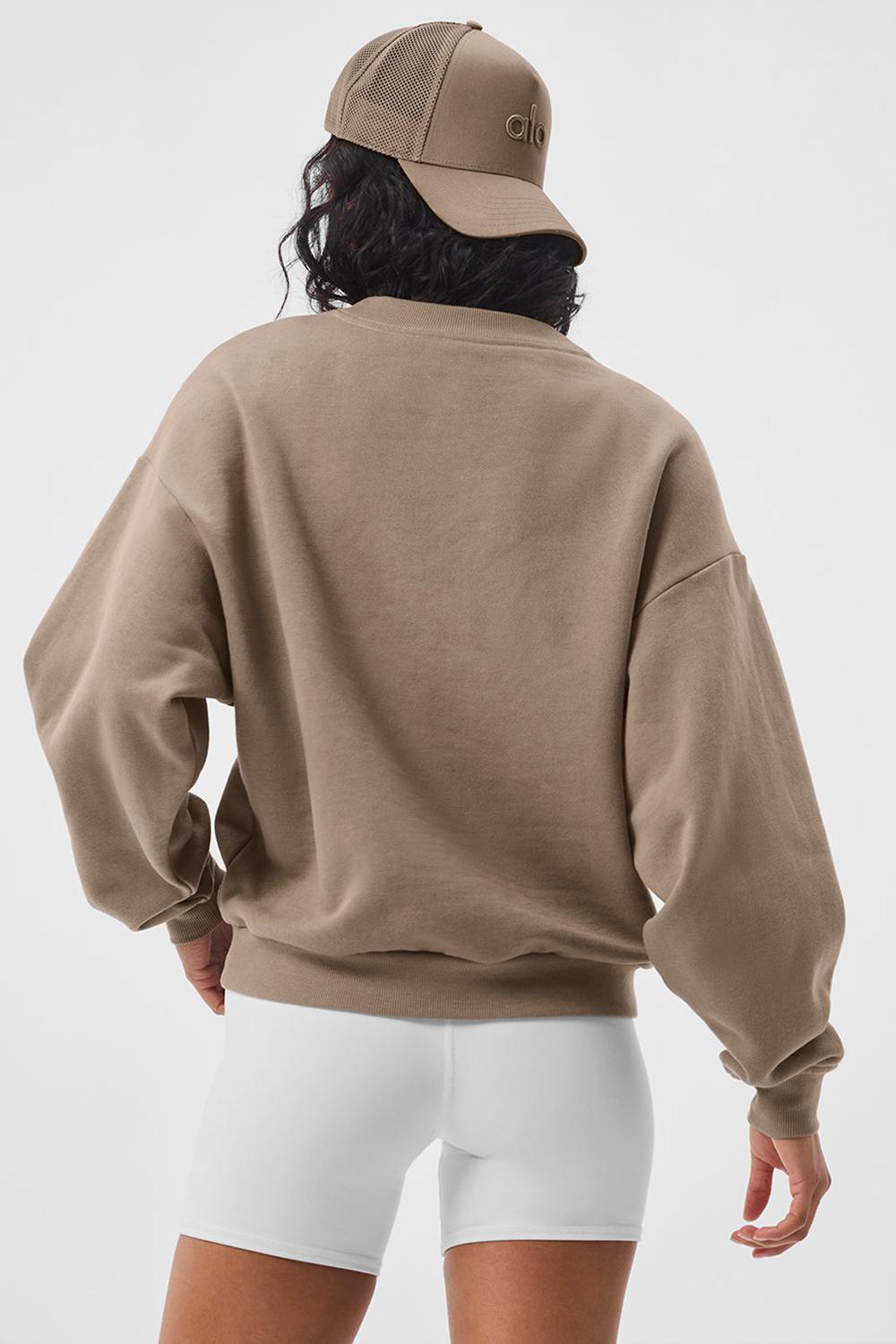 Pullover Alo Yoga Accolade Crew Neck Mujer Gravel | Colombia  XJUG-86395