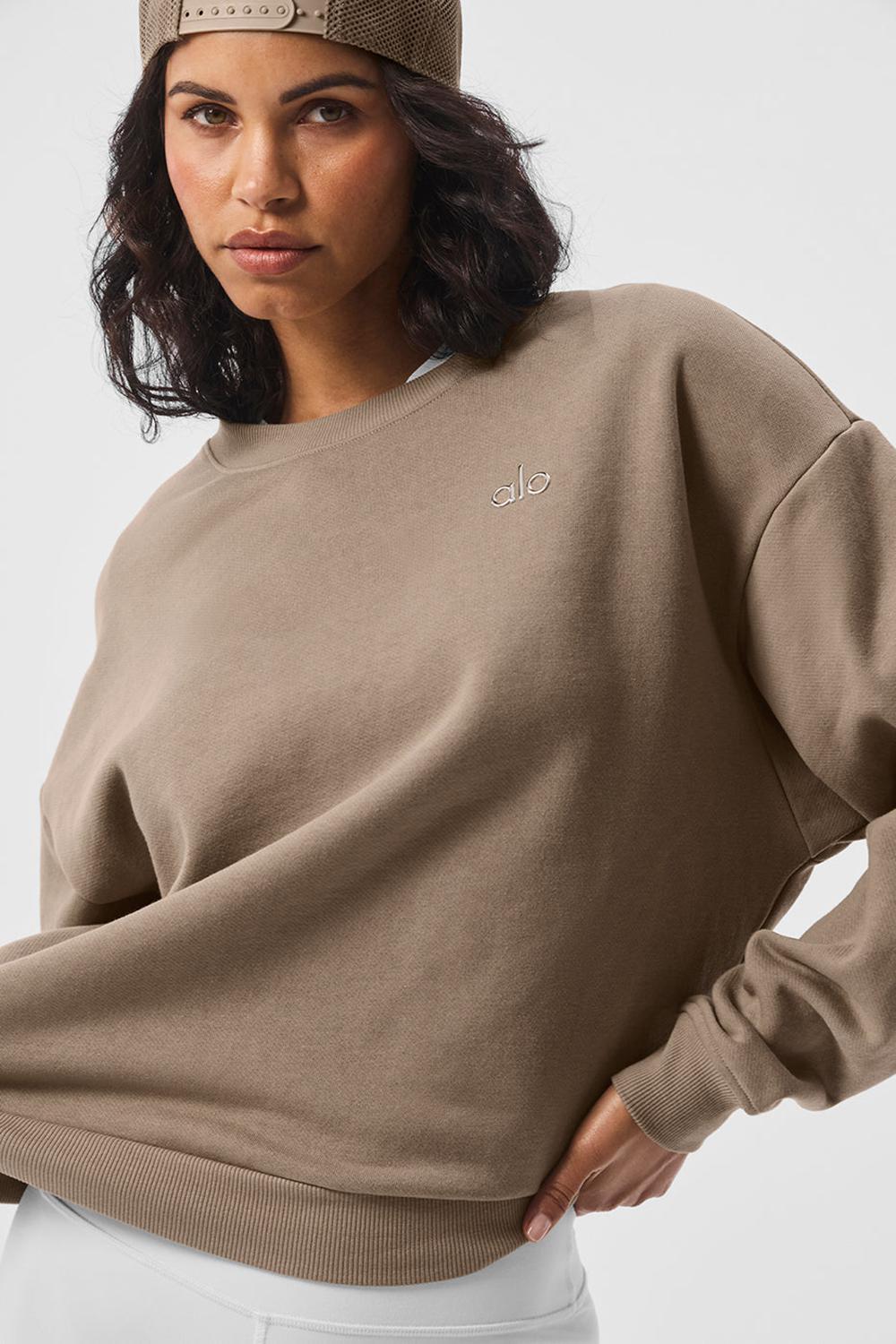 Pullover Alo Yoga Accolade Crew Neck Mujer Gravel | Colombia  XJUG-86395