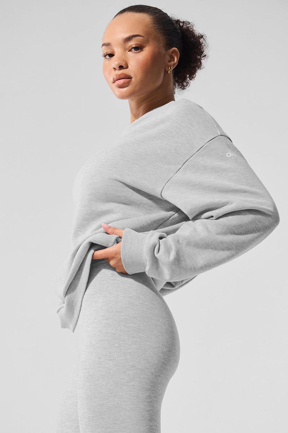 Pullover Alo Yoga Chill Crew Neck Mujer Gris | Colombia  YRGC-67524