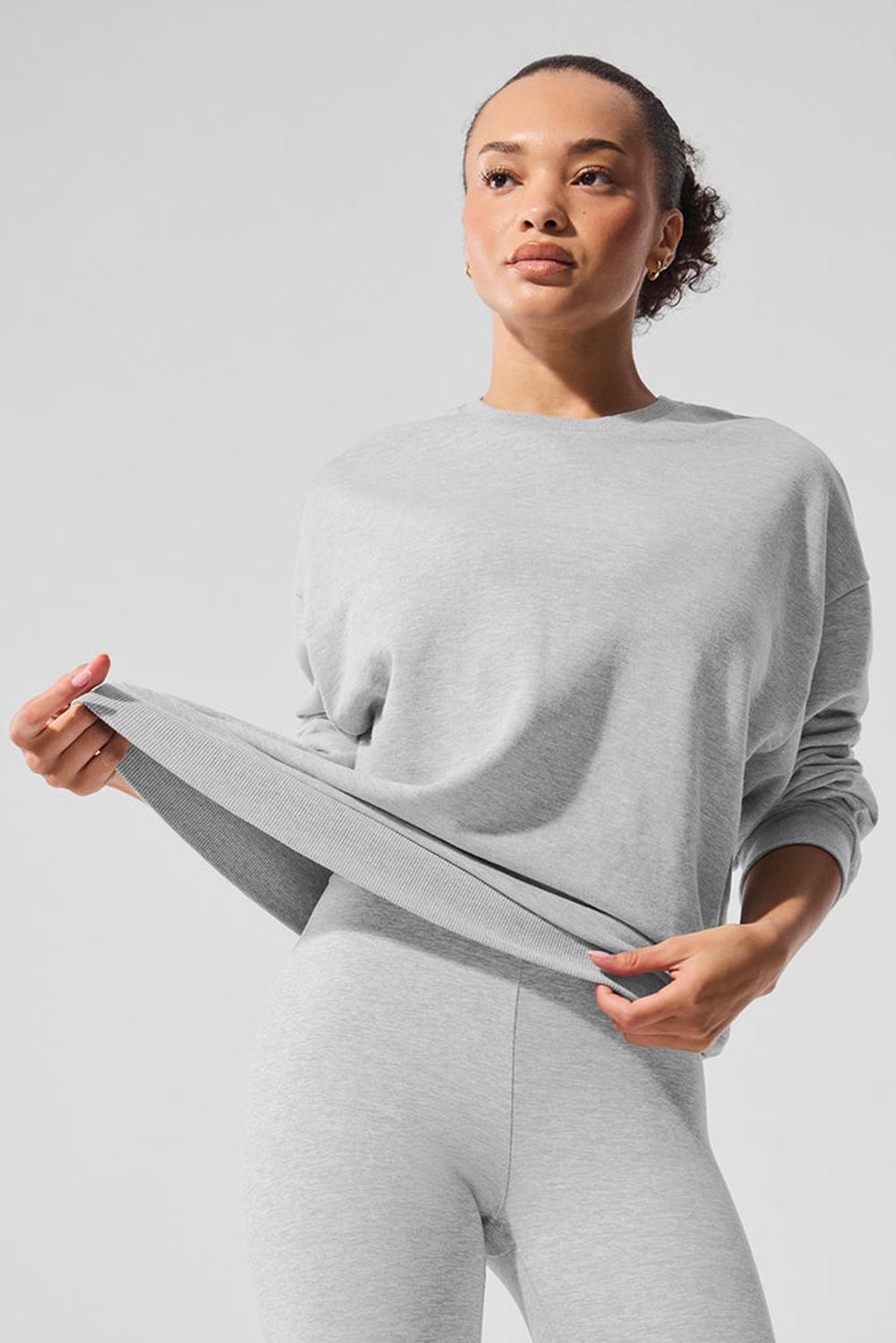 Pullover Alo Yoga Chill Crew Neck Mujer Gris | Colombia  YRGC-67524