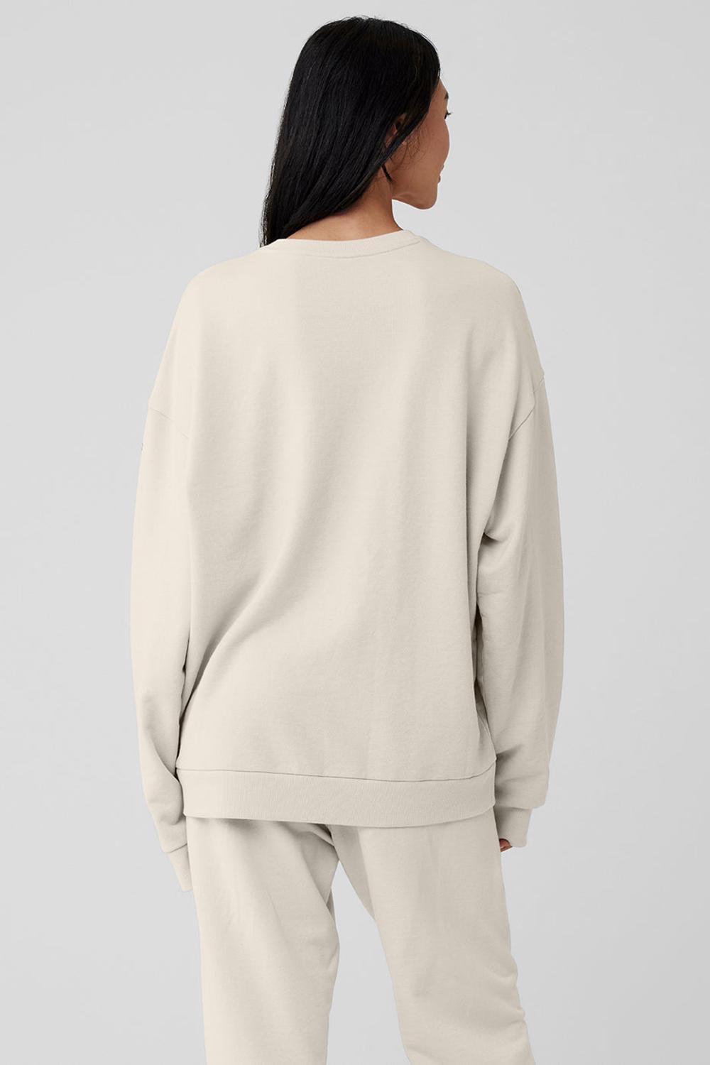 Pullover Alo Yoga Chill Crew Neck Mujer Bone | Colombia  FWAM-34795