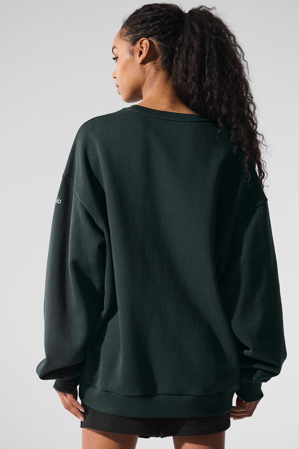 Pullover Alo Yoga Chill Crew Neck Mujer Verde | Colombia  VSNU-53716