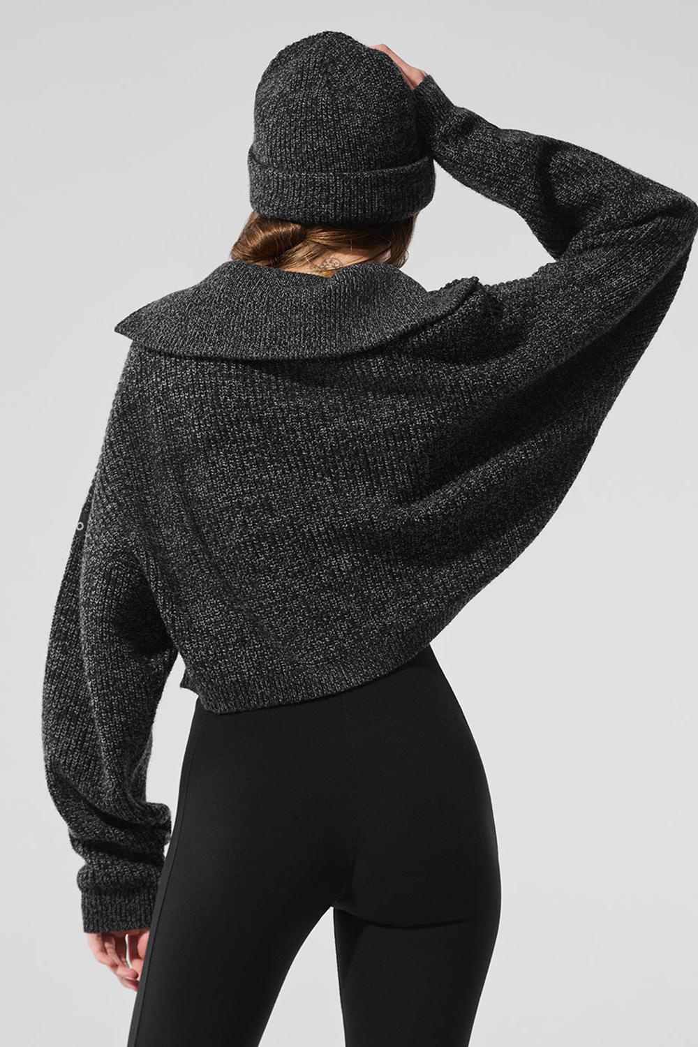Pullover Alo Yoga Marl 1/4 Zip Mujer Negras | Colombia  FOEZ-14529