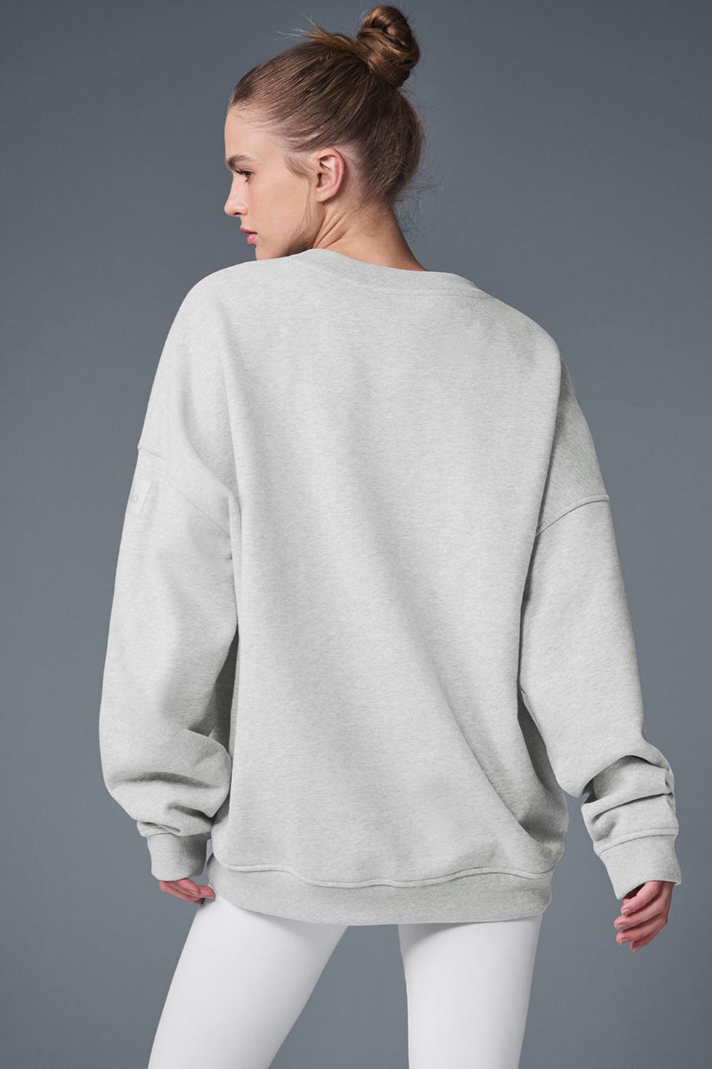 Pullover Alo Yoga Renown Heavy Weight Crew Neck Mujer Gris | Colombia  TOEG-79540