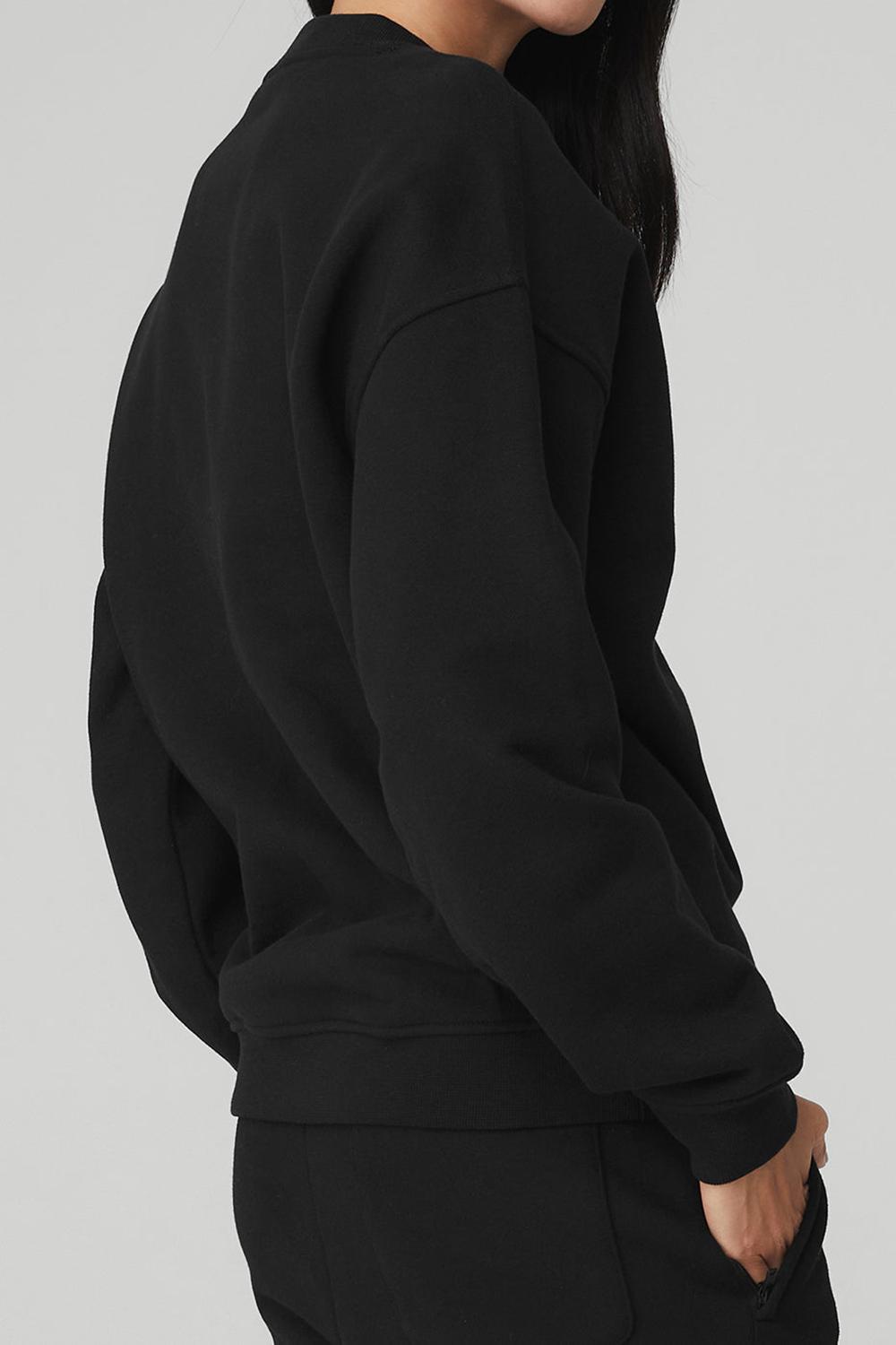 Pullover Alo Yoga Renown Heavy Weight Crew Neck Mujer Negras | Colombia  NQLC-37195