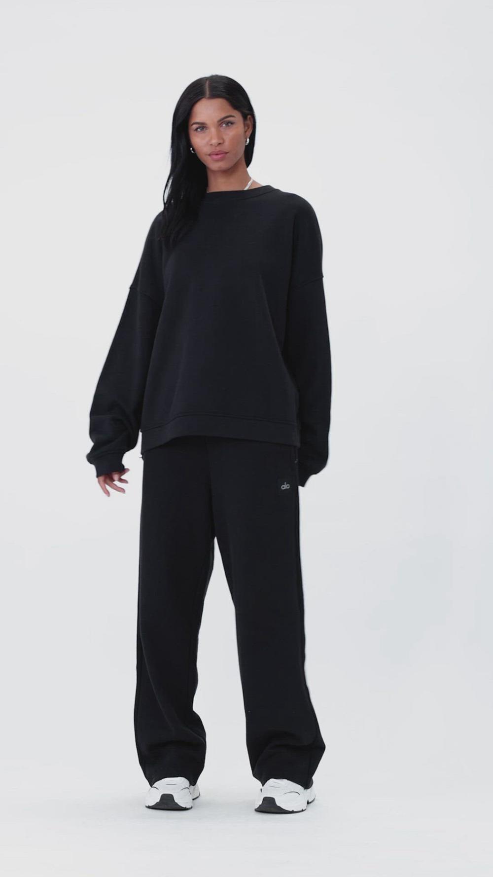 Pullover Alo Yoga Renown Heavy Weight Crew Neck Mujer Negras | Colombia  NQLC-37195