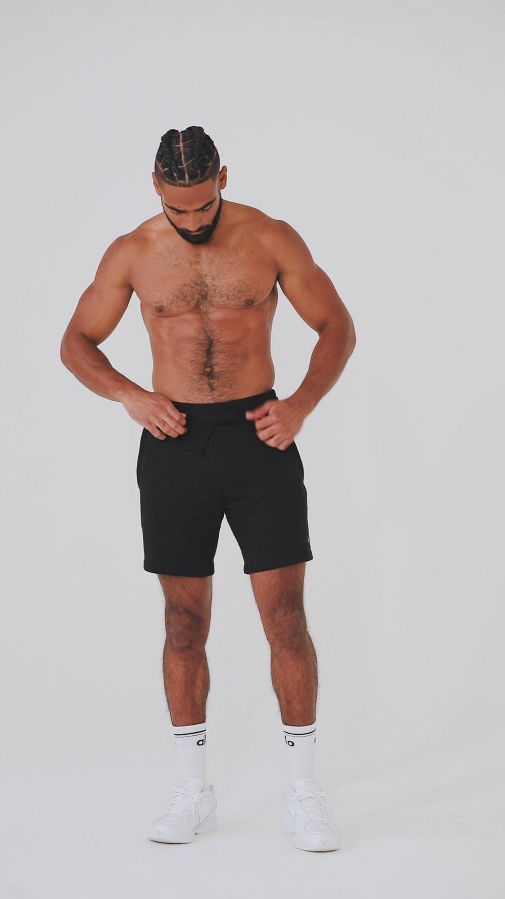 Short Alo Yoga Chill Hombre Azul Marino | Colombia  ZBDY-03821
