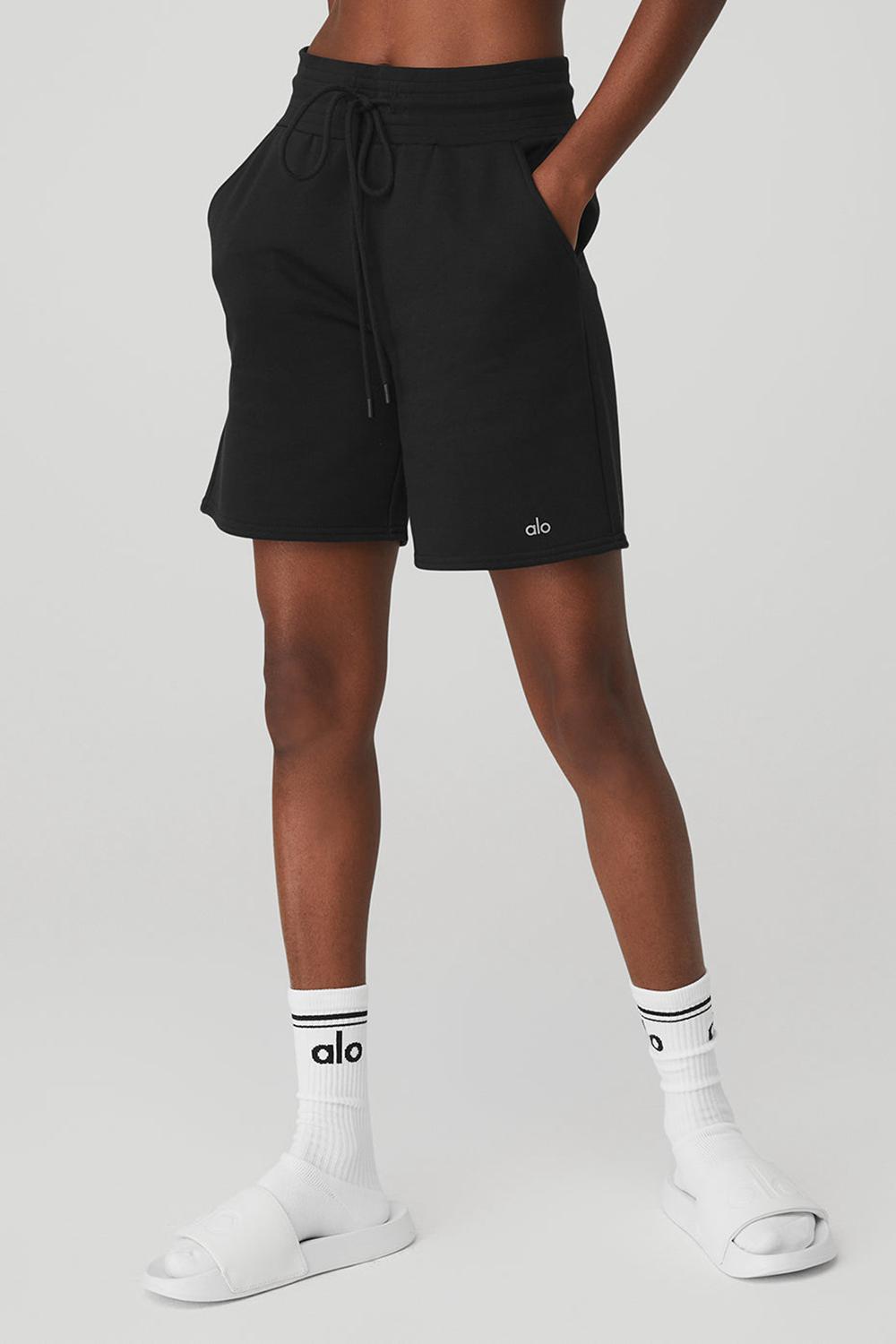 Short Alo Yoga High-Waist Easy Sweat Mujer Negras | Colombia  JASQ-69574
