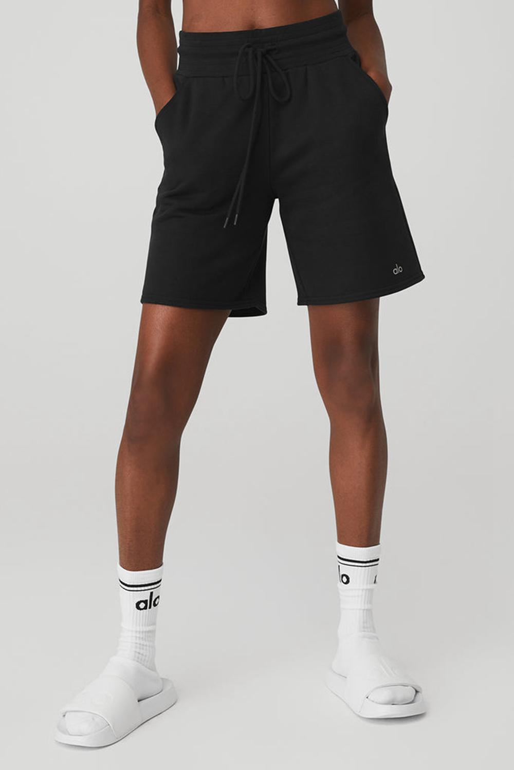 Short Alo Yoga High-Waist Easy Sweat Mujer Negras | Colombia  JASQ-69574