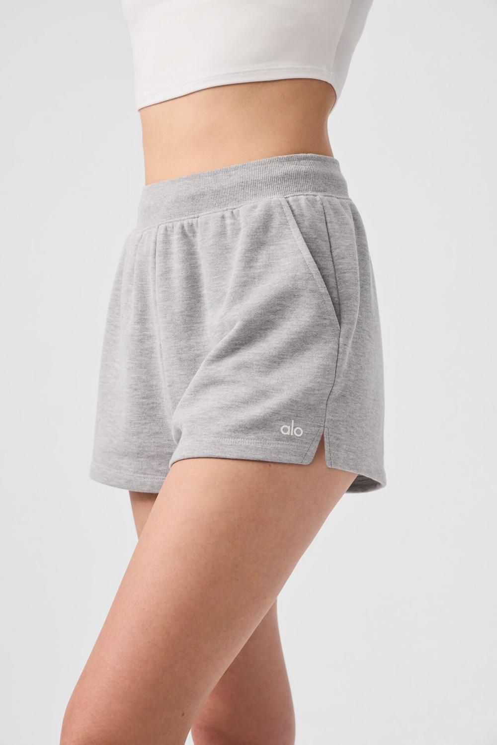 Short Alo Yoga Low Key Sweat Mujer Gris | Colombia  XFON-04912