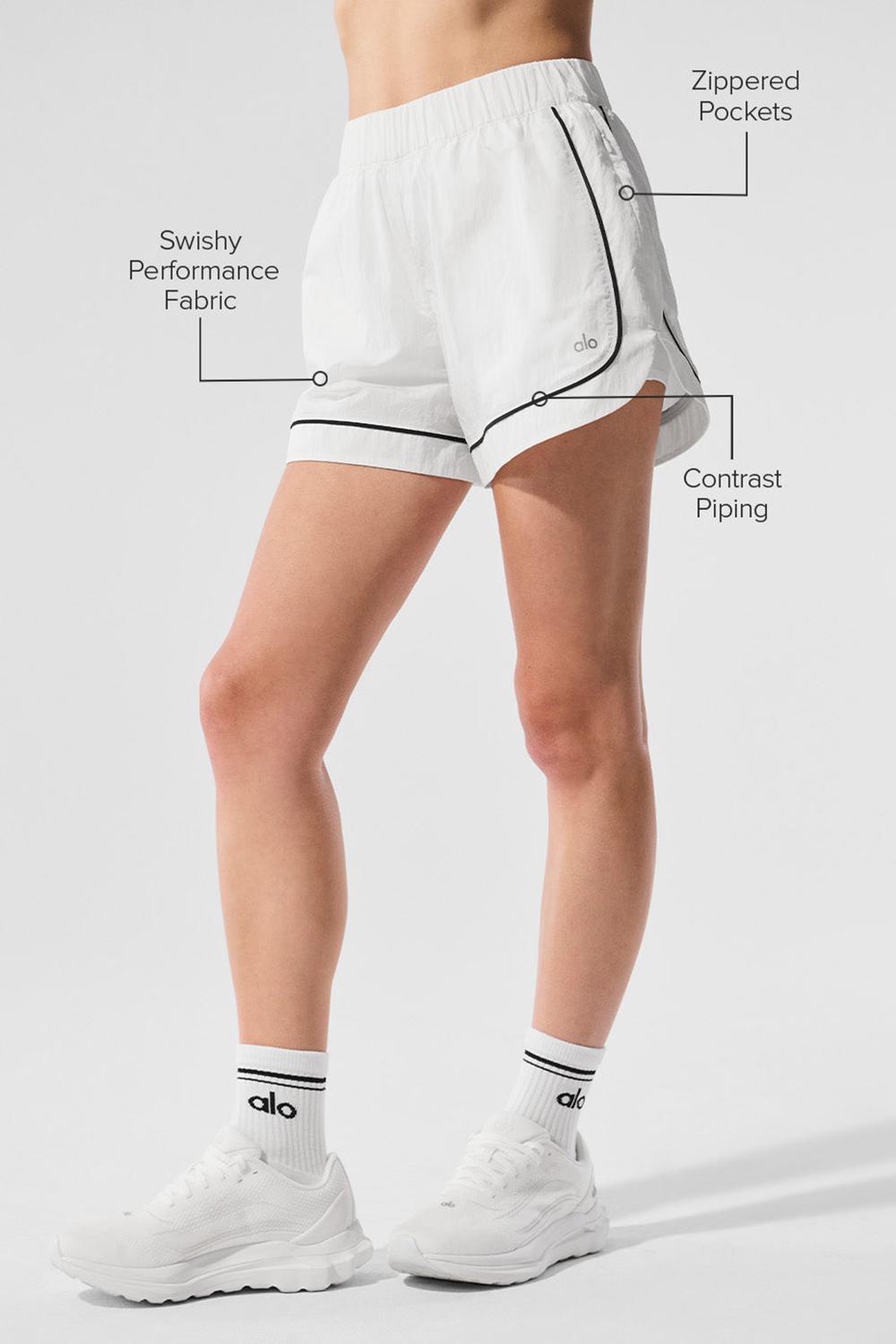 Short Alo Yoga Motivate Track Mujer Blancas Negras | Colombia  HWQN-93502