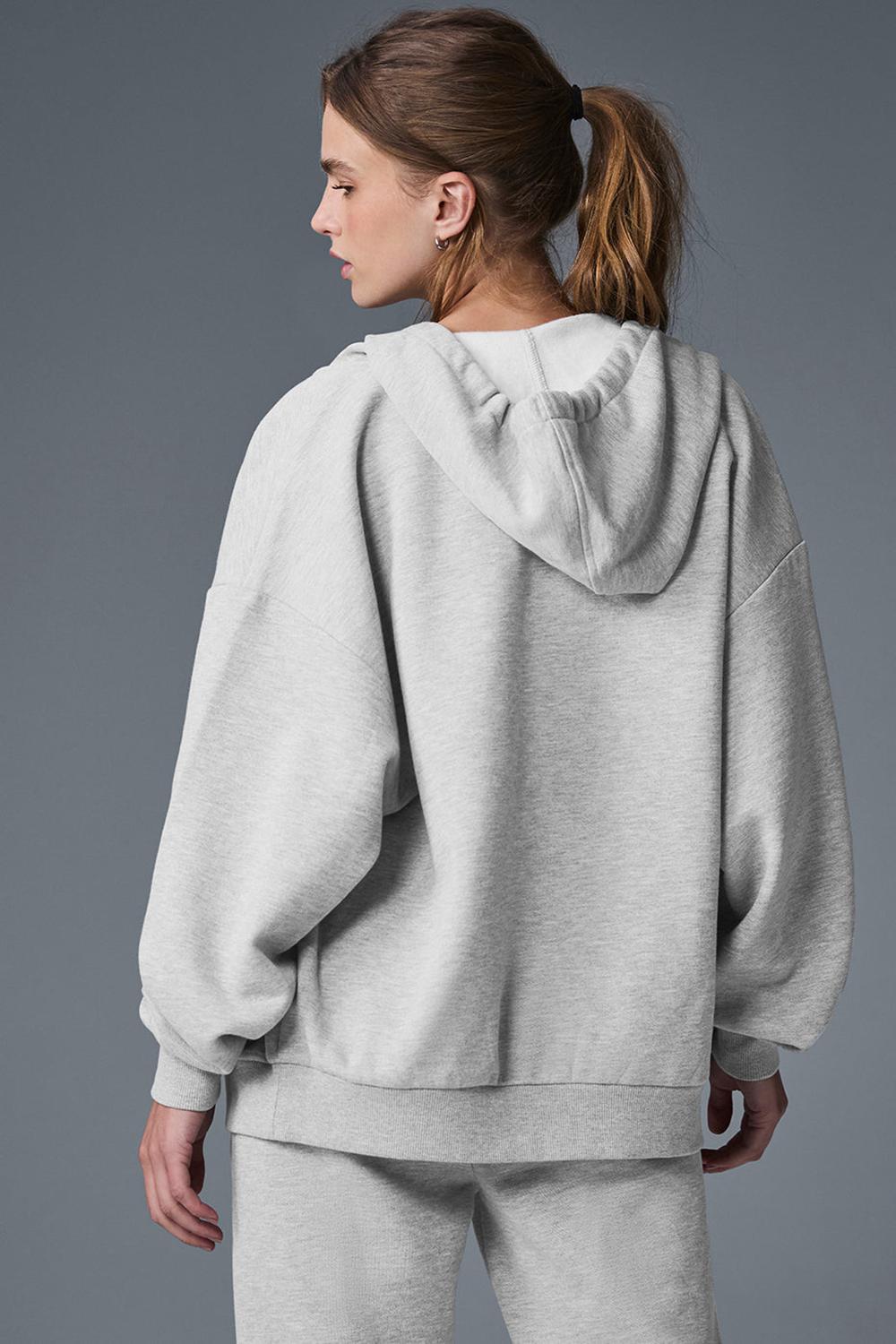 Sudadera con Capucha Alo Yoga Accolade Full Zip Mujer Gris | Colombia  KIXD-08641