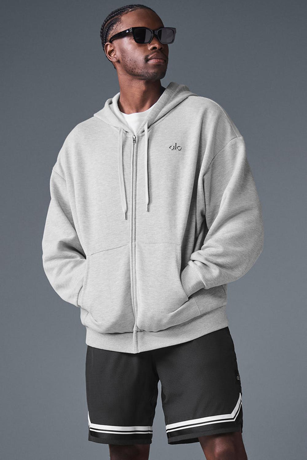 Sudadera con Capucha Alo Yoga Accolade Full Zip Hombre Gris | Colombia  HQVD-12694