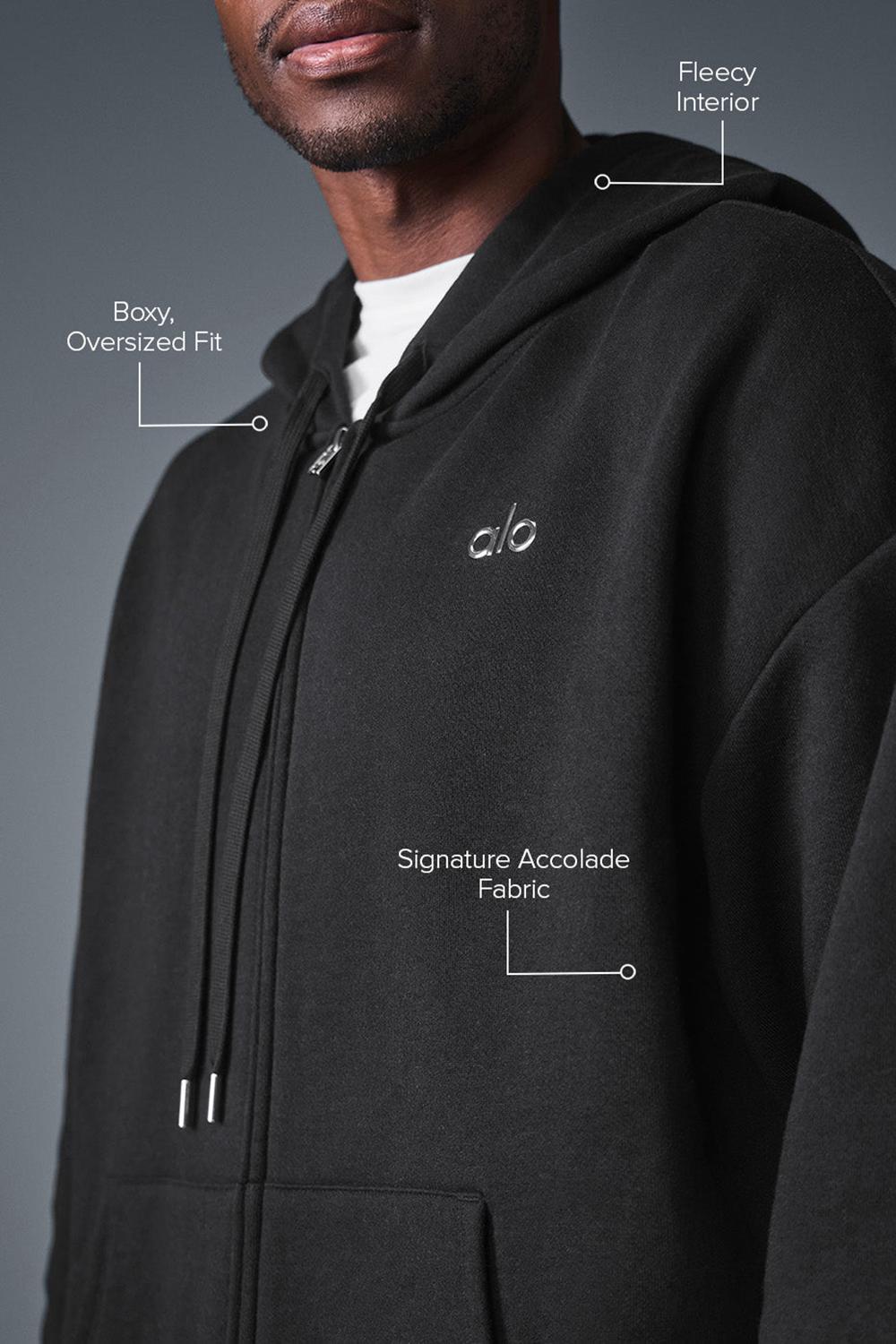Sudadera con Capucha Alo Yoga Accolade Full Zip Hombre Negras | Colombia  AQBW-28710