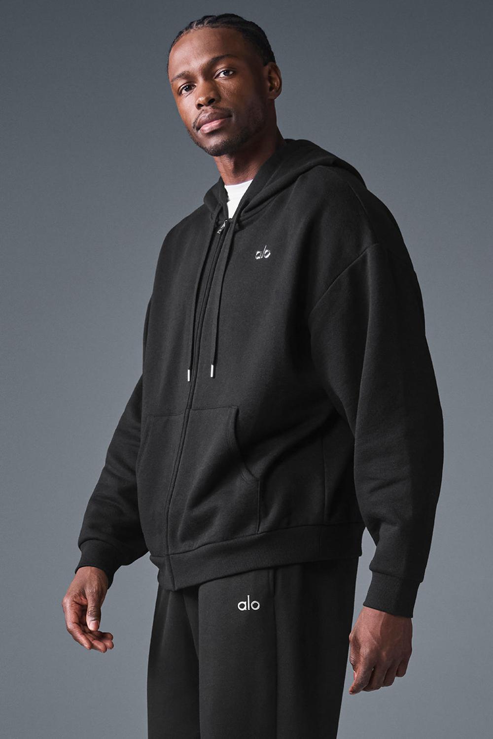 Sudadera con Capucha Alo Yoga Accolade Full Zip Hombre Negras | Colombia  AQBW-28710