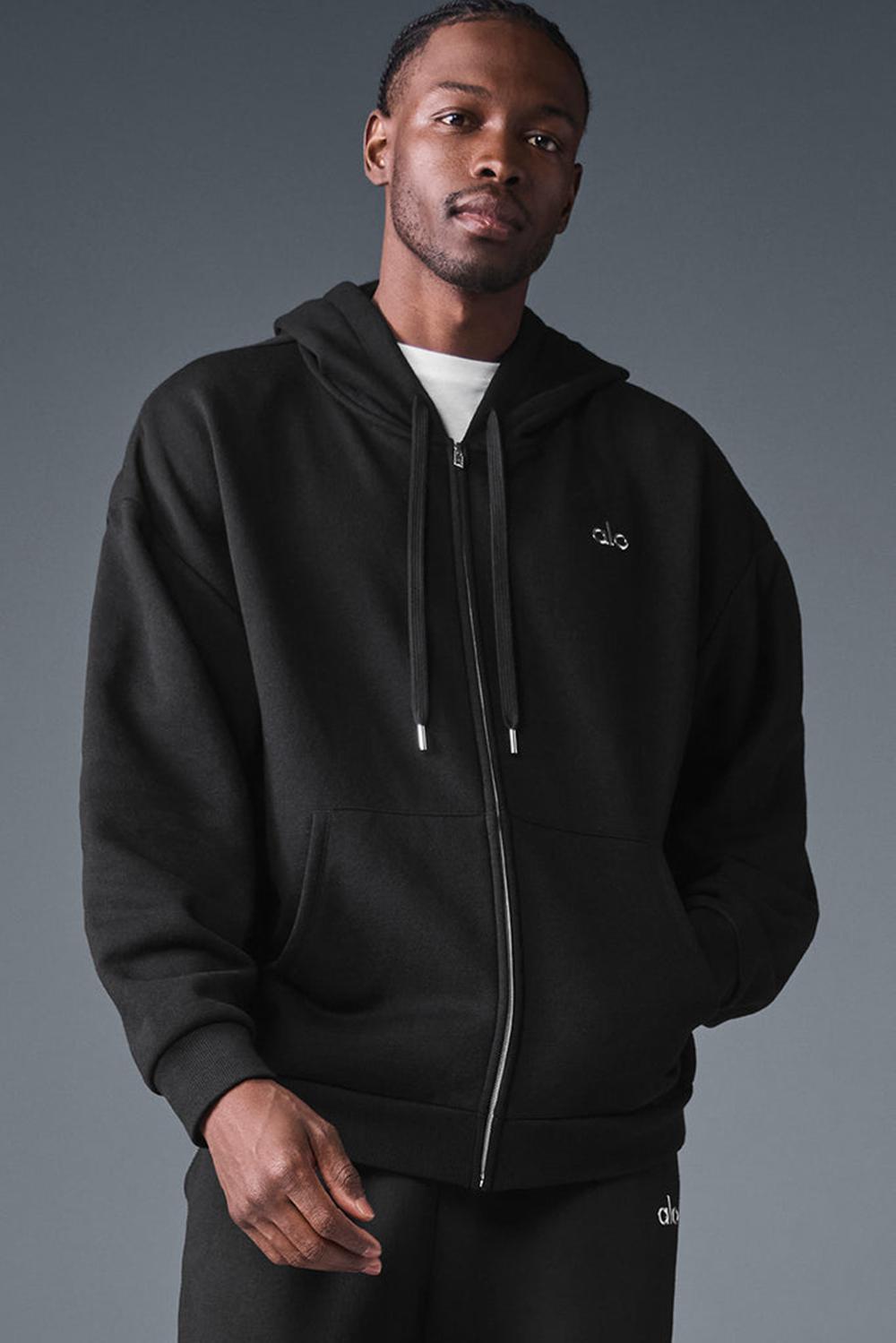 Sudadera con Capucha Alo Yoga Accolade Full Zip Hombre Negras | Colombia  AQBW-28710