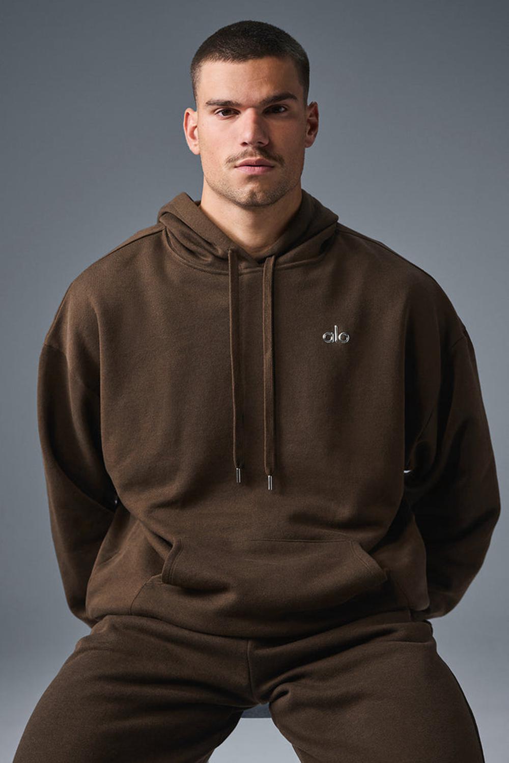 Sudadera con Capucha Alo Yoga Accolade Hombre Espresso | Colombia  HABZ-39741
