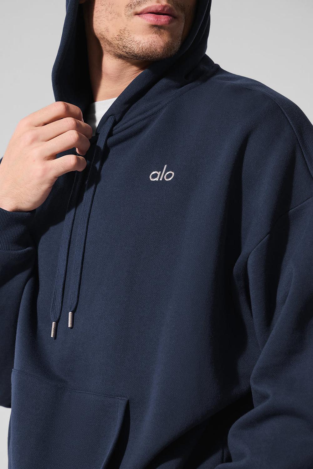Sudadera con Capucha Alo Yoga Accolade Hombre Azul Marino | Colombia  TOZU-19246