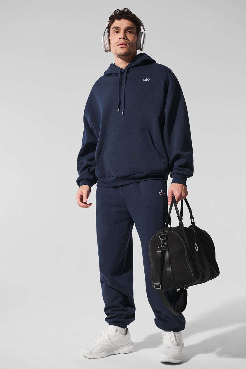 Sudadera con Capucha Alo Yoga Accolade Hombre Azul Marino | Colombia  TOZU-19246
