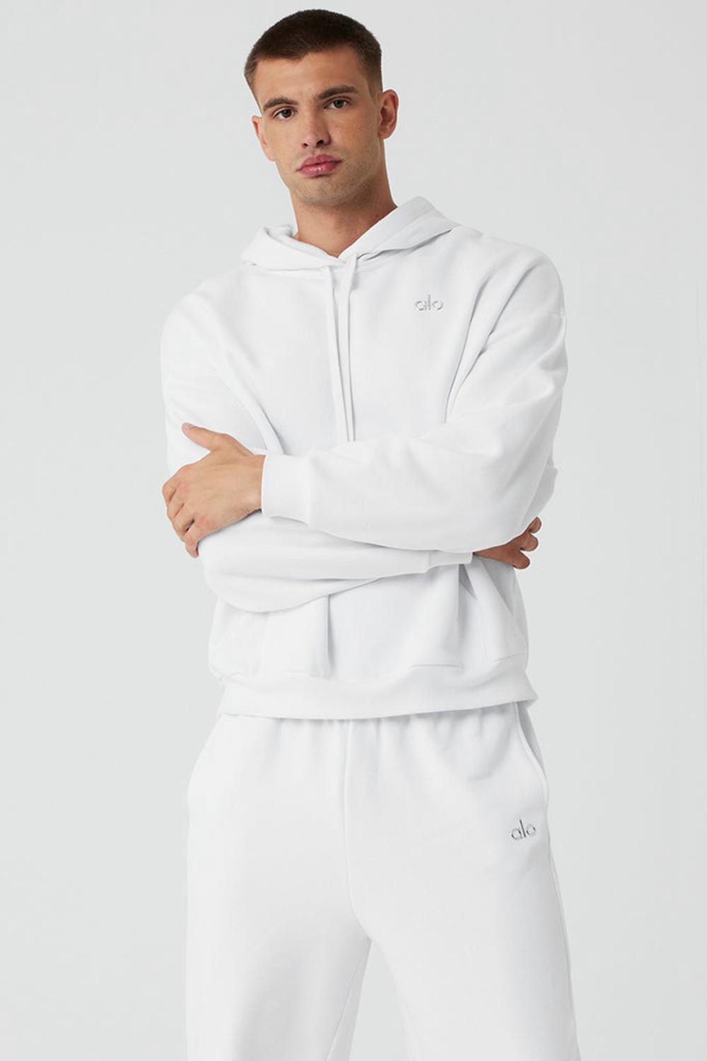 Sudadera con Capucha Alo Yoga Accolade Hombre Blancas | Colombia  LOCH-15649