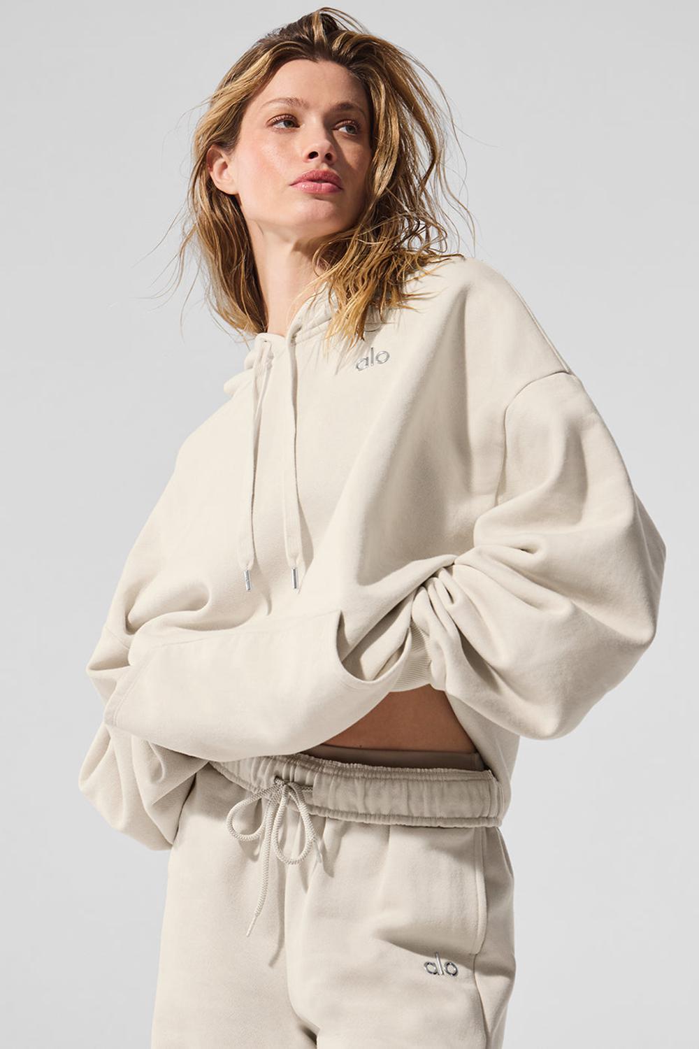 Sudadera con Capucha Alo Yoga Accolade Mujer Bone | Colombia  GCJE-68507