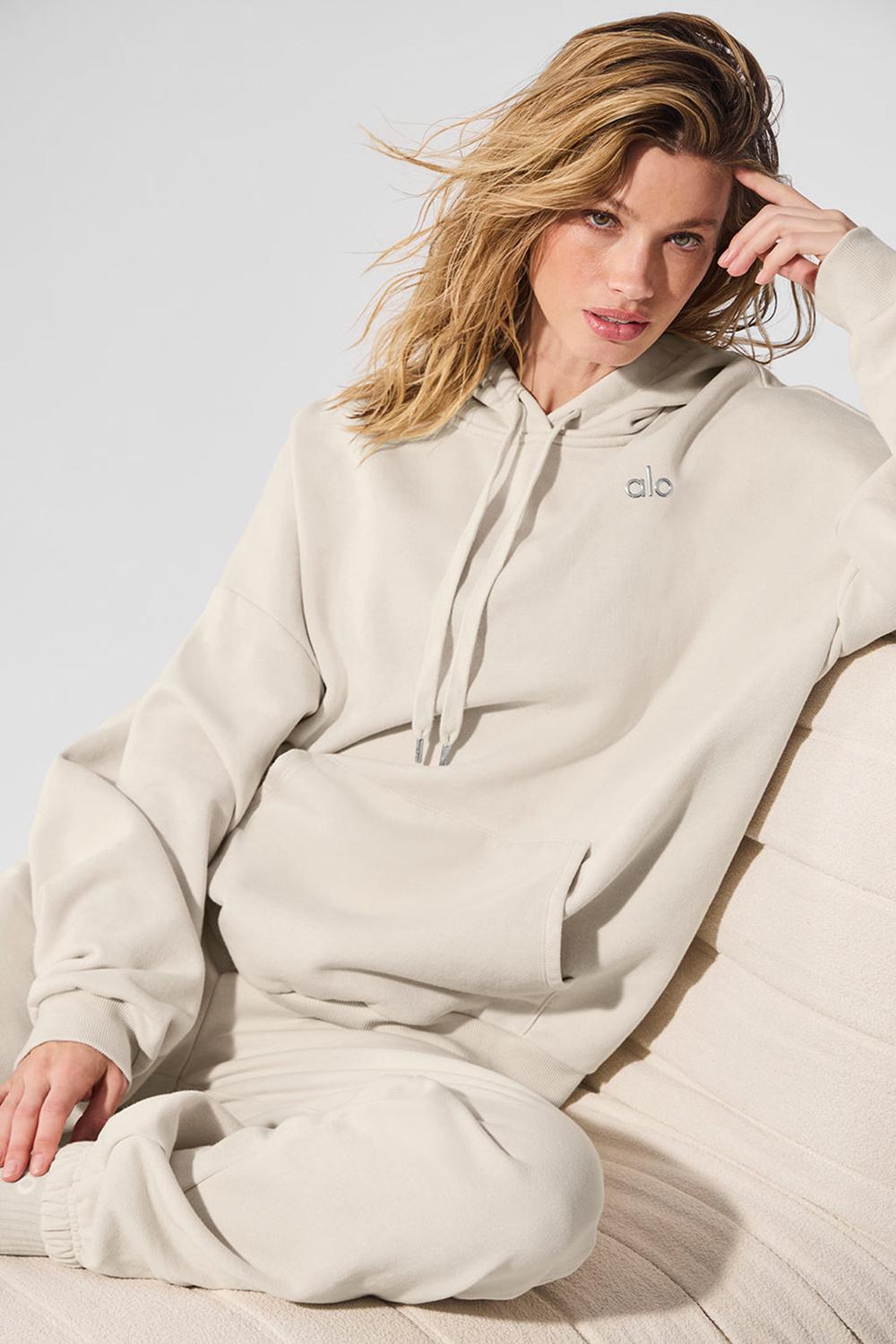Sudadera con Capucha Alo Yoga Accolade Mujer Bone | Colombia  GCJE-68507