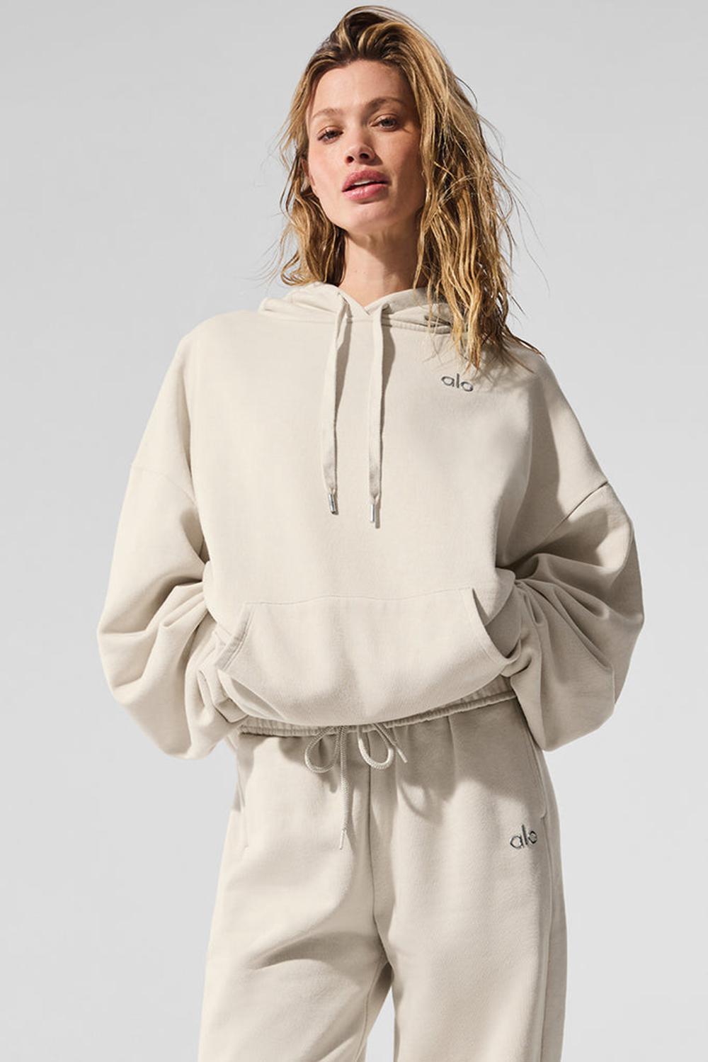 Sudadera con Capucha Alo Yoga Accolade Mujer Bone | Colombia  GCJE-68507