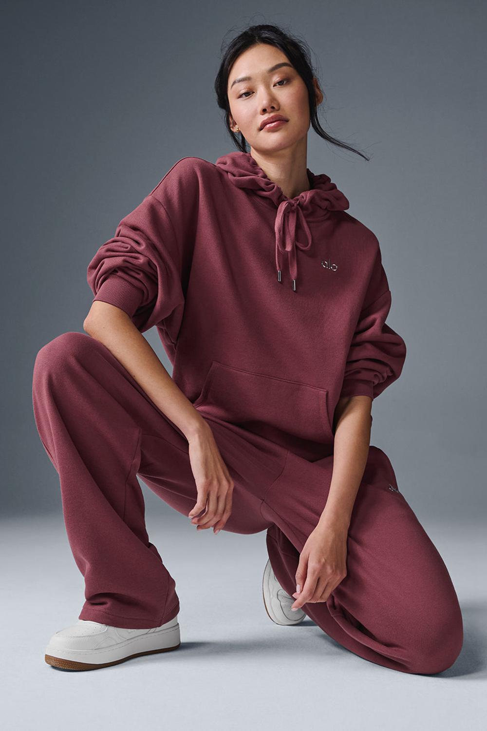 Sudadera con Capucha Alo Yoga Accolade Mujer Burdeos | Colombia  AUMG-16583
