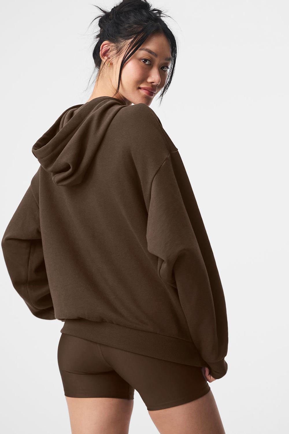 Sudadera con Capucha Alo Yoga Accolade Mujer Espresso | Colombia  XEZC-23451