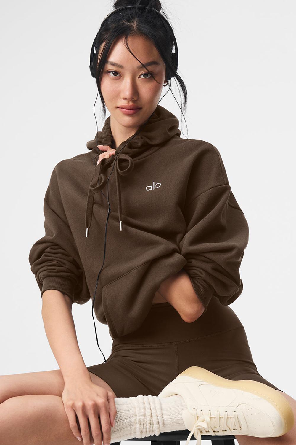 Sudadera con Capucha Alo Yoga Accolade Mujer Espresso | Colombia  XEZC-23451