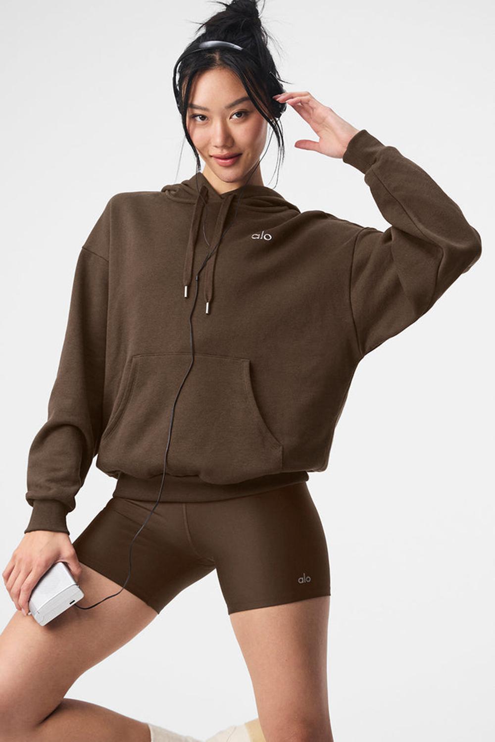 Sudadera con Capucha Alo Yoga Accolade Mujer Espresso | Colombia  XEZC-23451